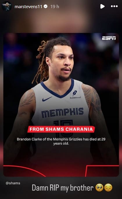 Los mensajes de los compañeros de Brandon Clarke