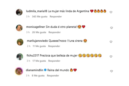 Los mensajes en el posteo de Pampita (Foto: Instagram @pampitaoficial)