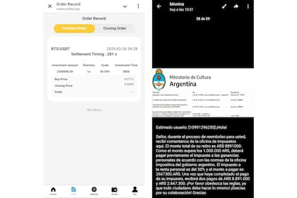 Los mensajes que hicieron que Mónica entendiera que era víctima de una estafa