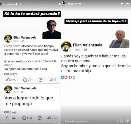 Los mensajes que publicó L-Gante y que preocuparon a sus fanáticos