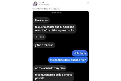 Los mensajes que recibió la chica sobre su novio y el tuit que se hizo viral