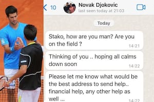 El conmovedor gesto de Djokovic con un amigo que se va al frente de batalla en Ucrania