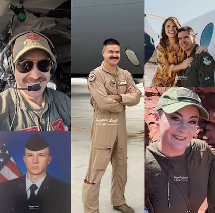 Los miembros de la tripulación del avión cisterna KC-135 que se estrelló en el oeste de Irak