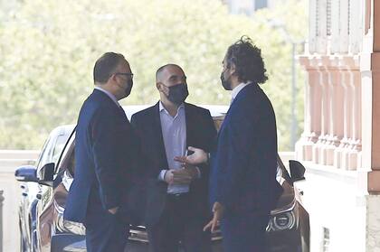 Los ministros Guzmán Kulfas y Cafiero, en la Casa Rosada