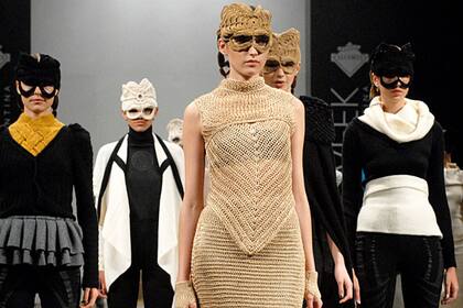 Los modelos de Paula LedesmaKnitwear, una de las firmas que viaja