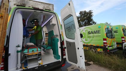 Los móviles que, desde ayer, asisten urgencias médicas en el Gran Buenos Aires