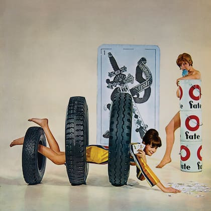 Los neumáticos eran siempre protagonistas de los almanaques de Fate