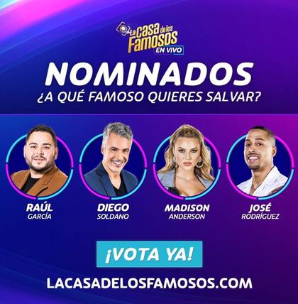 Los nominados de La casa de los famosos