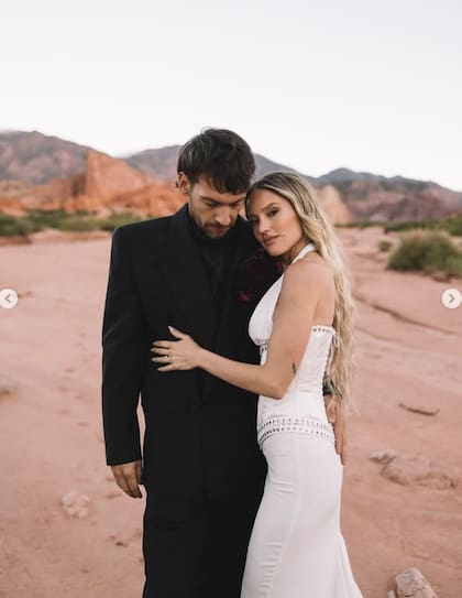 Los novios del casamiento de la polémica en Cafayate.