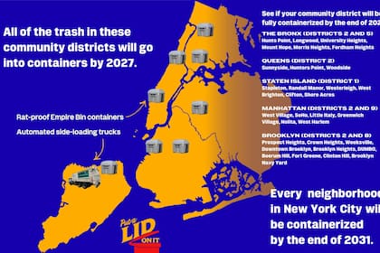 Los nuevos contenedores que llegaron a la Ciudad de Nueva York