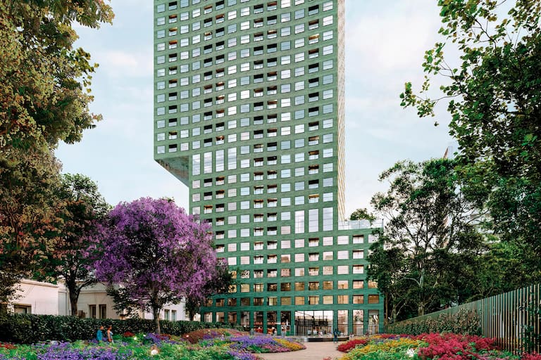 Los nuevos créditos podrán utilizarse para la torre de 38 pisos ubicada en Huergo al 400