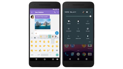 Los nuevos emoji de Android 7, y el panel con los botones más usados, que ahora se puede editar