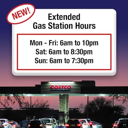 Los nuevos horarios de las gasolineras de Costco
