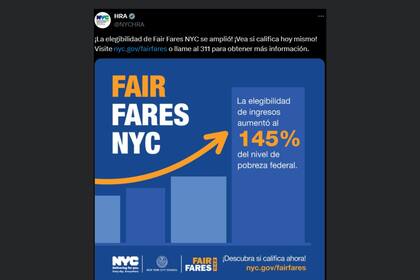 Los nuevos límites de ingresos por hogar amplían el acceso a muchísimas familias. (X @NYCHRA)