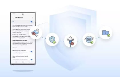 Los nuevos plegables Samsung Galaxy incorporan la función de seguridad Auto Blocker activada de manera predeterminada, lo que significa que éstos bloquean automáticamente la descarga de aplicaciones de fuentes que no son Google Play Store y Samsung Galaxy Store