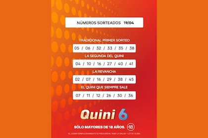 Los números de la suerte del Quini 6