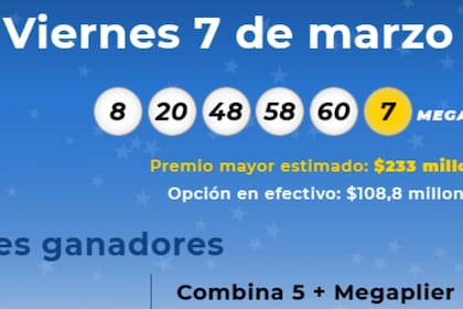 Los números del sorteo ganador del 7 de marzo en Virginia