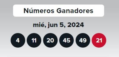 Los números ganadores de Doble Play del miércoles 5 de junio de 2024