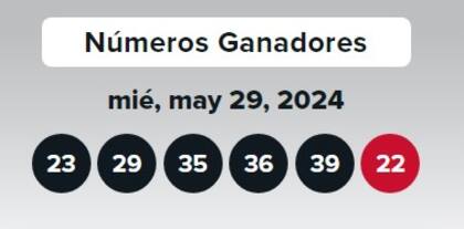 Los números ganadores de Doble Play del miércoles 29 de mayo de 2024