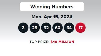 Los números ganadores de Double Play del lunes 15 de abril