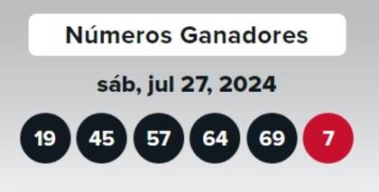 Los números ganadores de Double Play del sábado 27 de julio