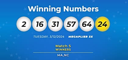 Los números ganadores de la lotería Mega Millions del martes 12 de marzo