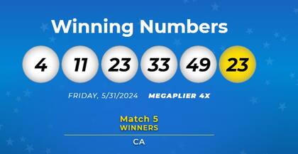 Los números ganadores de Mega Millions del viernes 31 de mayo