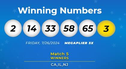 Los números ganadores de Mega Millions del viernes 26 de julio