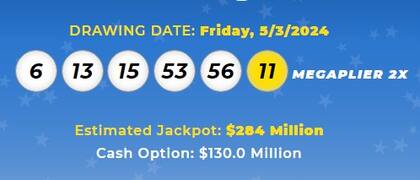 Los números ganadores de Mega Millions del viernes 3 de mayo