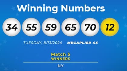 Los números ganadores de Mega Millions del martes 13 de agosto de 2024