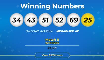 Los números ganadores de Mega Millions del martes 9 de abril de 2024