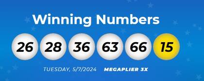 Los números ganadores de Mega Millions del martes 7 de mayo de 2024