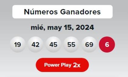 Los números ganadores de Powerball del miércoles 15 de mayo de 2024