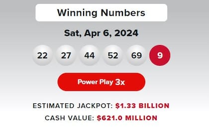 Los números ganadores de Powerball del sábado 6 de abril de 2024 con los que Charlie Saephan alcanzó su fortuna