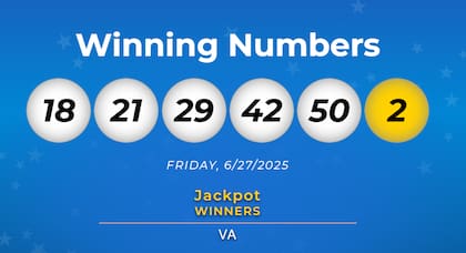 Los números ganadores del sorteo de Mega Millions del viernes 27 de junio