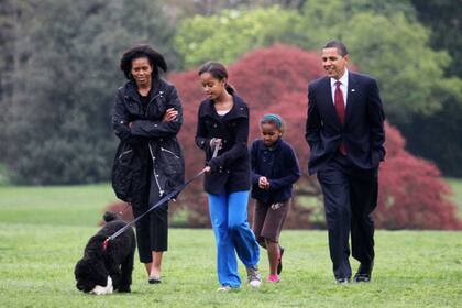Barack Obama y familia, en sus tiempos en la Casa Blanca