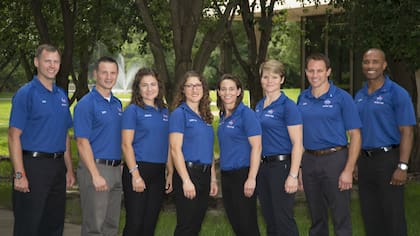 Los ocho astronautas seleccionados en 2003