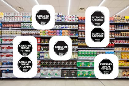 Los octógonos negros que deben incluir los envases de alimentos y bebidas sin alcohol con exceso de nutrientes críticos