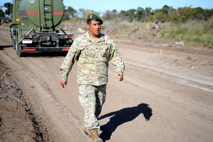 Los oficiales del Ejercito Argentino en Rosario en mayo del año pasado.