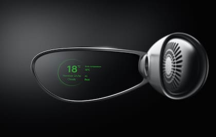 Los Oppo Air Glass son anteojos de realidad asistida: una lente muestra información provista por un diminuto proyector; la lente se engancha a un par de anteojos convencionales