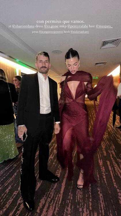 Los outfits de Ricky Montaner y Stefi Roitman. Foto/Instagram: @rickymontaner