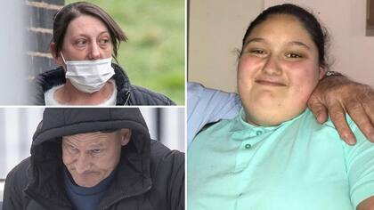 Los padres de la menor y su hija