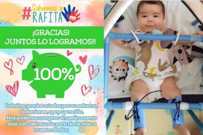 Los padres de Rafita llegaron a la meta de dos millones de dólares para comprar el medicamento más caro del mundo