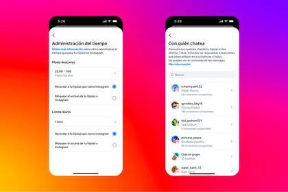 Los padres podrán también acortar o extender el momento en que la recomendación de tiempo de uso se hará visible en las pantallas de sus hijos; también, ver con quién chatea