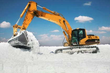 El trabajo de extracción de la sal