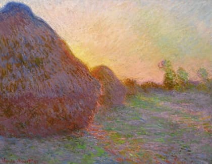 Los Pajares (1891), de Claude Monet, que nació el 14 de noviembre de 1840