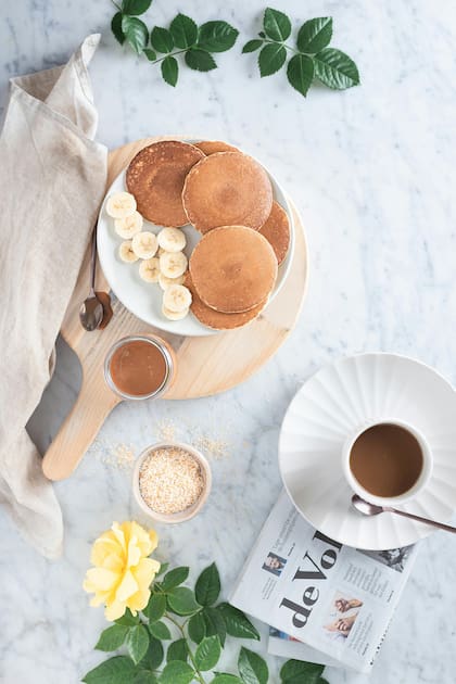 Los pancakes de avena son ideales para un desayuno equilibrado