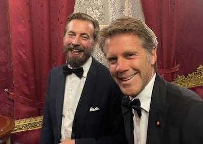 Los parientes Aimone y Emanuele Filiberto de Saboya, en una boda familiar en Moscú. Ambos se proclaman pretendientes al trono de Italia