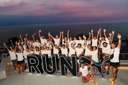 Los participantes de la clínica de running