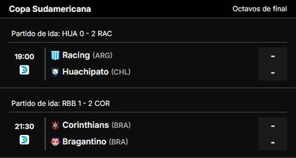 Los partidos de este martes 20 de agosto en la Copa Sudamericana 2024